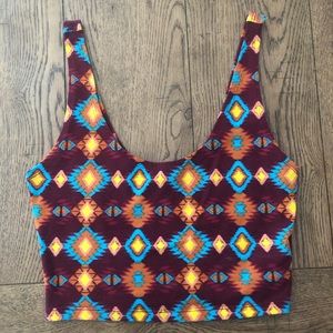 Tribal crop top